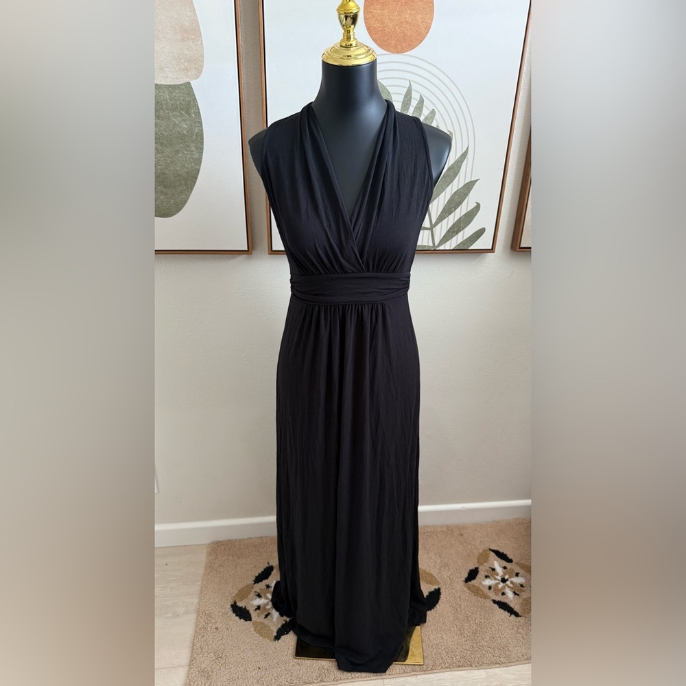 Tart Halter Maxi Black Dress